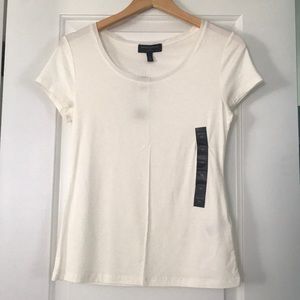 Banana Republic Luxe Touch Tee Shirt Ivory